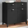 Image de vidaXL Buffet VIKEN noir 80x40x80 cm bois d'ingénierie