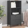 Image de vidaXL Bibliothèque VIKEN gris anthracite 60x35x123 cm bois ingénierie374949