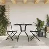 Image de vidaXL Ensemble à manger de jardin 3 pcs anthracite métal maille
