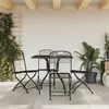 Image de vidaXL Ensemble à manger de jardin 5 pcs anthracite métal maille