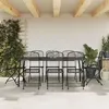 Image de vidaXL Ensemble à manger de jardin 9 pcs anthracite métal maille
