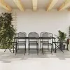Image de vidaXL Ensemble à manger de jardin 9 pcs anthracite métal maille