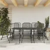 Image de Vidaxl Ensemble Ã Manger De Jardin 9 Pcs Anthracite MÃ©tal Maille