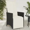 Image de Vidaxl Chaise Inclinable De Jardin Avec Coussins Noir RÃ©sine TressÃ©e
