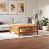 Image de vidaXL Table basse cire marron 100x100x40 cm bois massif de pin844470