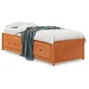 Image de vidaXL Lit de jour sans matelas cire marron 90x200 cm bois pin massif844478