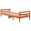 Image de vidaXL Cadre de lit sans matelas cire marron 90x200 cm bois pin massif