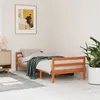 Image de vidaXL Cadre de lit sans matelas cire marron 90x190 cm bois pin massif