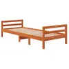 Image de vidaXL Cadre de lit sans matelas cire marron 90x190 cm bois pin massif
