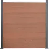Image de vidaXL Ensemble de panneaux de clôture marron 180x186 cm WPC