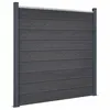 Image de vidaXL vidaXL Ensemble de panneaux de clôture gris 180x186 cm WPC