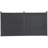 Image de vidaXL vidaXL Ensemble de panneaux de clôture gris 353x186 cm WPC