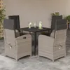Image de Vidaxl Ensemble Ã Manger De Jardin Et Coussins 5 Pcs Gris Clair Rotin