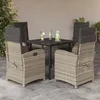 Image de Vidaxl Ensemble Ã Manger De Jardin Et Coussins 5 Pcs Gris Clair Rotin
