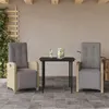 Image de vidaXL Ensemble de bistro 3 pcs avec coussins beige résine tressée