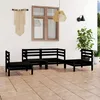 Image de Vidaxl Table De Jardin Dessus En Verre Noir 240x90x75cm RÃ©sine TressÃ©e