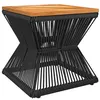 Image de vidaXL Table basse avec base en fil de fer noir bois d'acacia massif365636