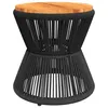 Image de vidaXL Table basse avec base en fil de fer noir bois d'acacia massif365637