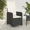 Image de vidaXL Chaises inclinables de jardin lot de 2 et coussins noir rotin365685