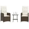 Image de vidaXL Chaises de jardin inclinables lot de 2 et table résine tressée365691