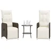 Image de vidaXL Chaises de jardin inclinables lot de 2 et table résine tressée365706