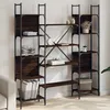 Image de vidaXL BibliothÃ¨que chÃªne marron 155,5x24x166,5 cm bois d'ingÃ©nierie