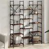 Image de vidaXL Bibliothèque chêne fumé 127,5x28,5x172,5 cm bois d'ingénierie838870