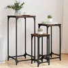 Image de vidaXL Tables d appoint gigognes 3 pcs chêne fumé bois d'ingénierie