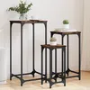 Image de vidaXL Vidaxl Tables D Appoint Gigognes 3 Pcs Chêne Fumé Bois D'ingénierie