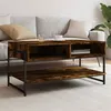 Image de vidaXL Table basse chêne fumé 90x50x45 cm bois d'ingénierie838970