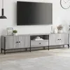 Image de vidaXL Meuble TV à tiroir sonoma gris 200x25x44 cm bois d'ingénierie838991