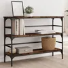 Image de vidaXL Table console chêne fumé 100x32x75 cm bois d'ingénierie839050