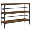 Image de vidaXL Table console chÃªne fumÃ© 100x32x75 cm bois d'ingÃ©nierie