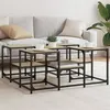 Image de vidaXL Table basse chêne sonoma 91x91x40 cm bois d'ingénierie839074
