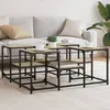 Image de vidaXL Table basse chÃªne sonoma 91x91x40 cm bois d'ingÃ©nierie