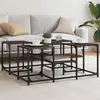 Image de vidaXL Table basse chêne marron 91x91x40 cm bois d'ingénierie839077