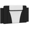 Image de vidaXL Coussin de tÃªte de lit noir et blanc 100 cm similicuir