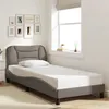 Image de vidaXL Cadre de lit sans matelas taupe 90x190 cm tissu