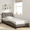 Image de vidaXL Cadre de lit sans matelas taupe 90x200 cm tissu