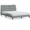 Image de vidaXL Cadre de lit sans matelas gris clair 140x200 cm tissu