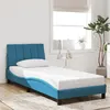 Image de vidaXL Cadre de lit sans matelas bleu 90x190 cm velours