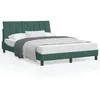 Image de vidaXL Cadre de lit sans matelas vert foncÃ© 140x200 cm velours