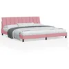 Image de vidaXL Cadre de lit sans matelas rose 200x200 cm velours
