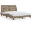 Image de VidaXL Cadre de lit sans matelas cappuccino 140x200 cm similicuir