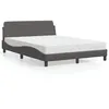 Image de vidaXL Lit avec matelas gris 120x200 cm similicuir