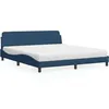 Image de vidaXL Lit avec matelas bleu 180x200 cm tissu3208450