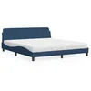 Image de vidaXL Lit avec matelas bleu 180x200 cm tissu