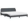 Image de vidaXL Lit avec matelas gris foncé 180x200 cm velours3208452