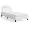 Image de vidaXL Lit avec matelas blanc 80x200 cm similicuir3208755