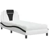Image de vidaXL Lit avec matelas blanc et noir 90x190 cm similicuir3208767